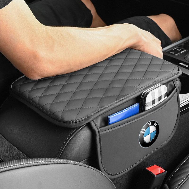 1Pcs Leather Car Armrest Mat Tissue Boxes Height Pad Armrest Box For BMW E46 E39 E90 E60 E36 F30 F10 E34 E30 F20 E92 M3 M4 M5 X3 X4 X5 X6 X7