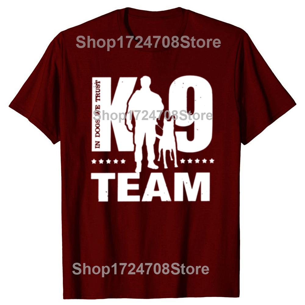 Funny K9 Team K9 Unit Malinois T Shirts Graphic Cotton Streetwear Short Sleeve Birthday Gifts Summer Belgian Dog T-shirt Men