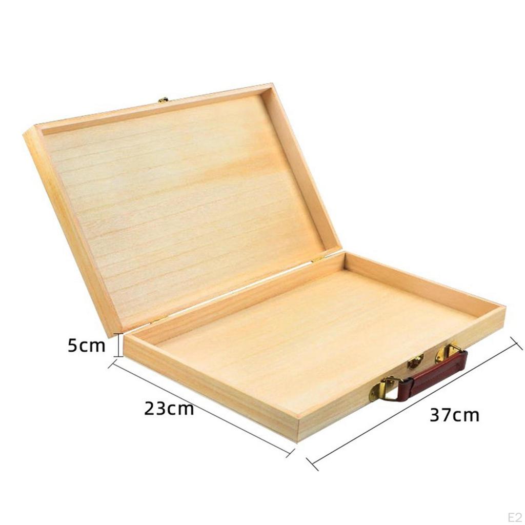 Boîte Organisateur de Matériel d'Art Loquets Métalliques Légère Portable Robuste Accessoires Pinceaux de Peinture Pastel