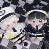 niannyyhouse Plush Clothes Set (10cm-15cm) - Hat, Coat, Shirt, Pants, Tie, Belt, Black and White Uniform Set (Black)