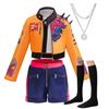 Girls Halloween Carnival Idol Roleplay Suit KPop Singer Zoe Cosplay Costume Wig Prop Set Kids Birthday Party Anime Clothing