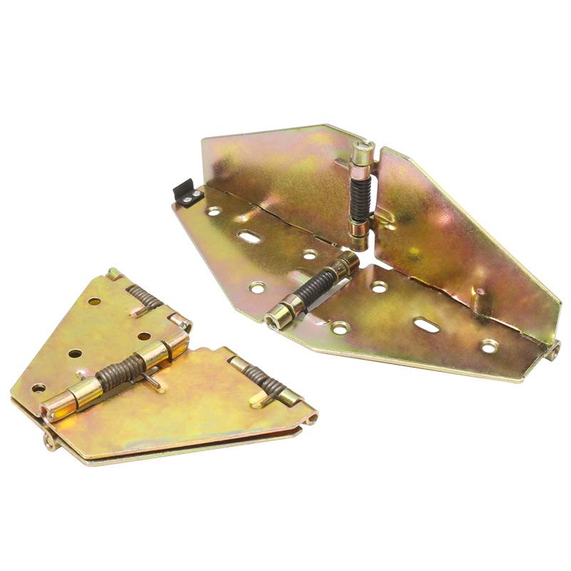 180° Foldable Butterfly Hinge for Dining Tables: Square to Round Conversion with Cross Spring Buckle