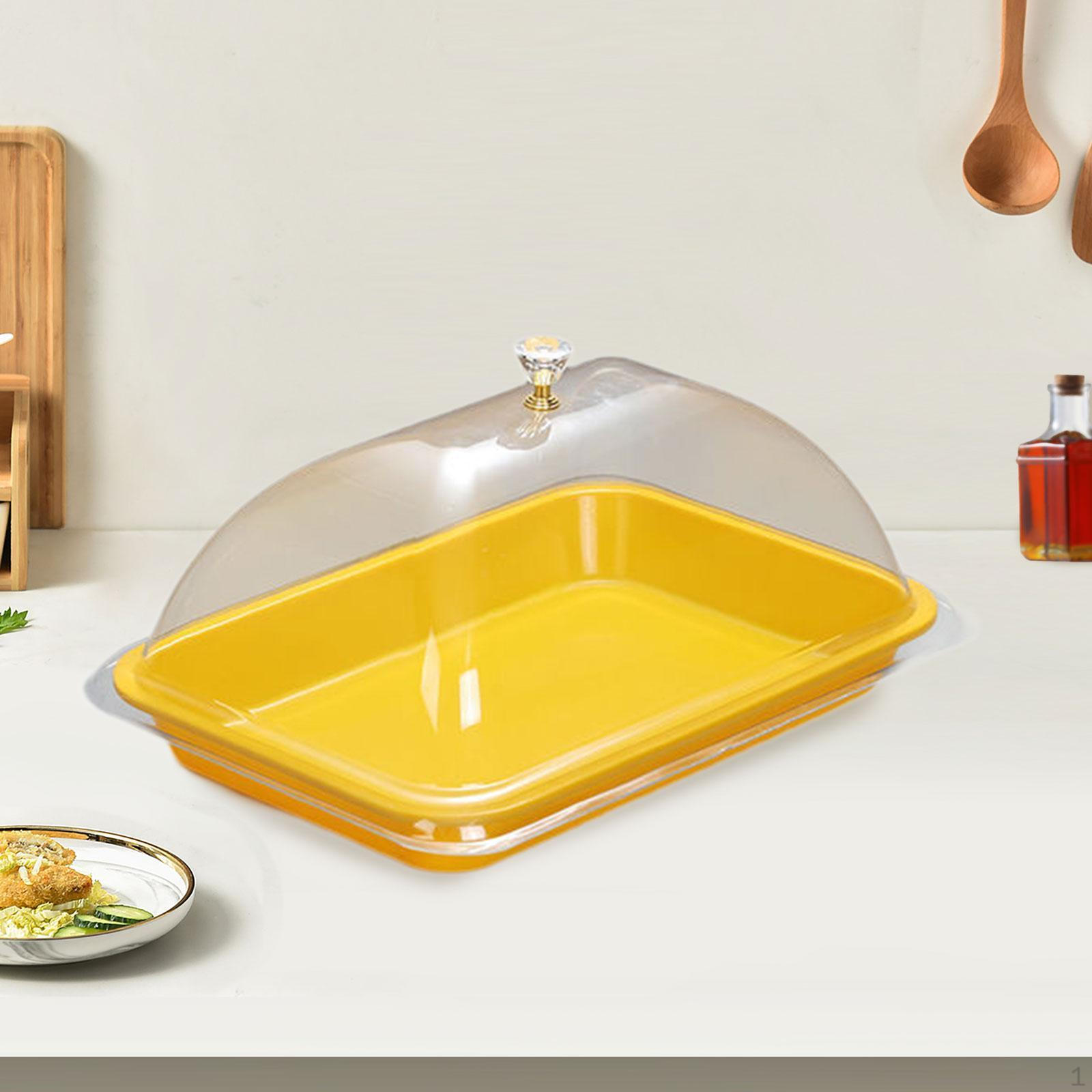 

Тортовница с куполом Элегантная Удобная Крышка для сервировочного блюда Блюдо для праздника жёлтый