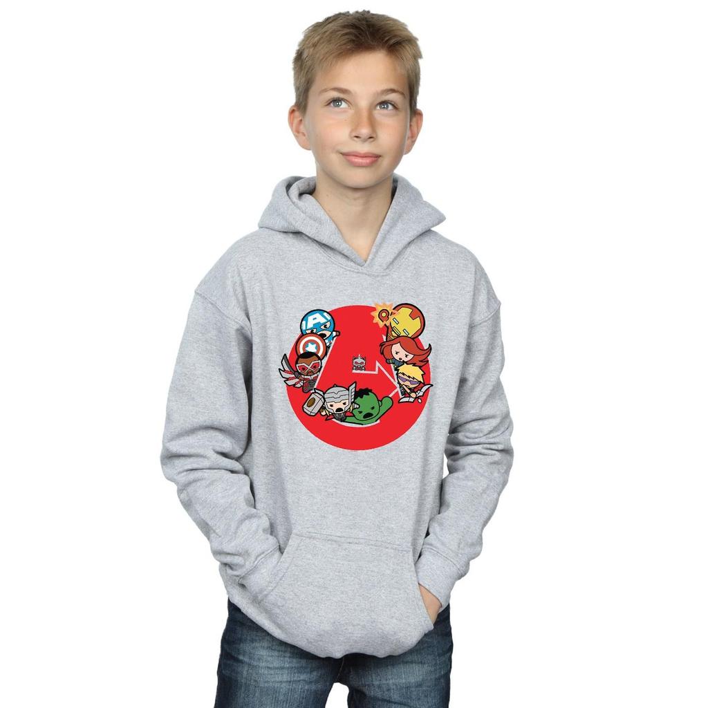 Marvel Boys Kawaii Avengers Ready Steady War Hoodie