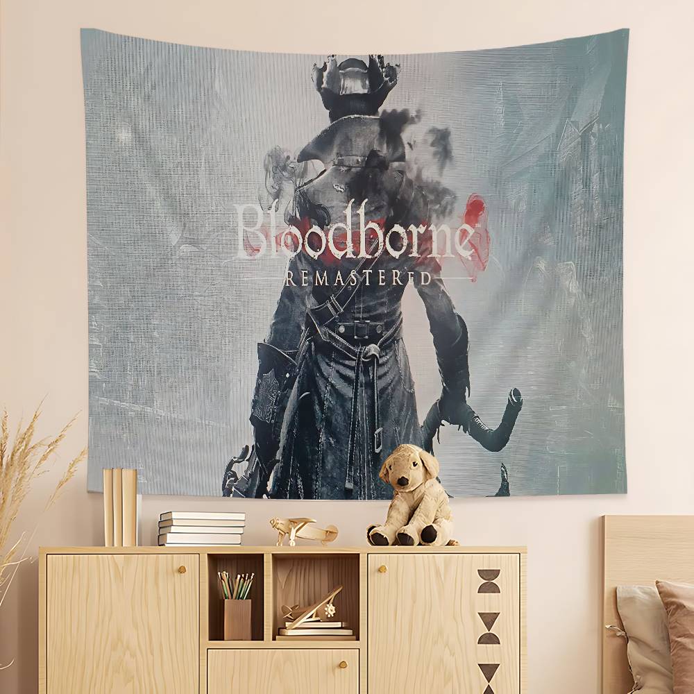Action Game BBloodborne Cartoon Tapestry Wall Hanging Decoration Household Home Decor