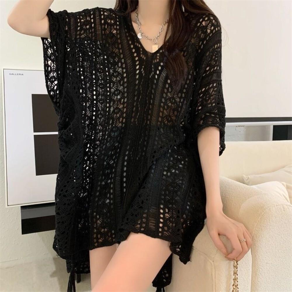 Knitted Swimsuit Cover Up Hollowed-out Swimwear Fashion Bathing Suit  Summer