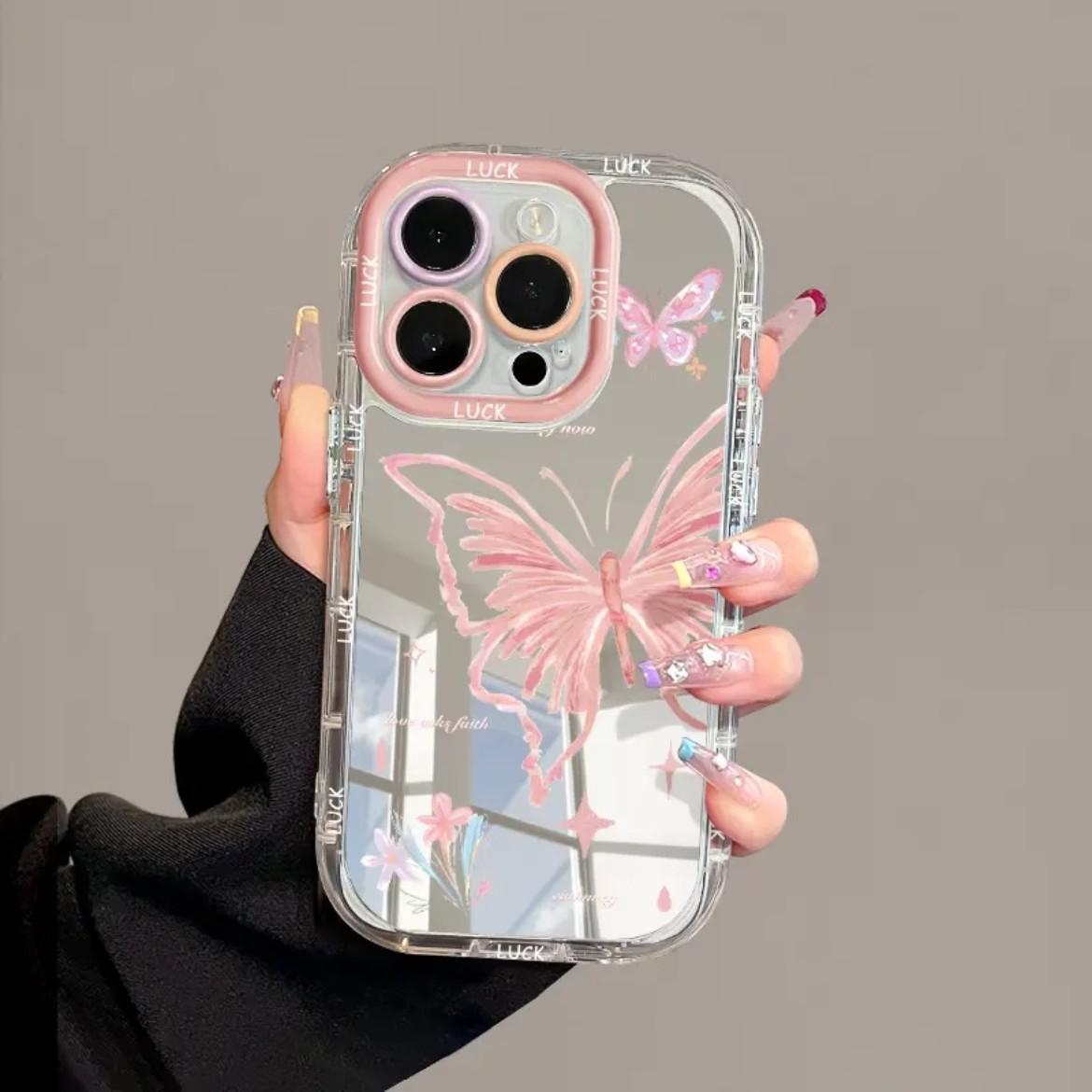 

Cute Butterfly Suitable for Apple IPhone 16 Mobile Phone Case Huawei 17 PROMAX Fall Proof Full Cover Protective Case 15 Apple 12
