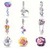 S925 Silber 925 Silber Blume Schmetterling Anhänger Perlenarmband Halskette DIY Schmuckherstellung Set