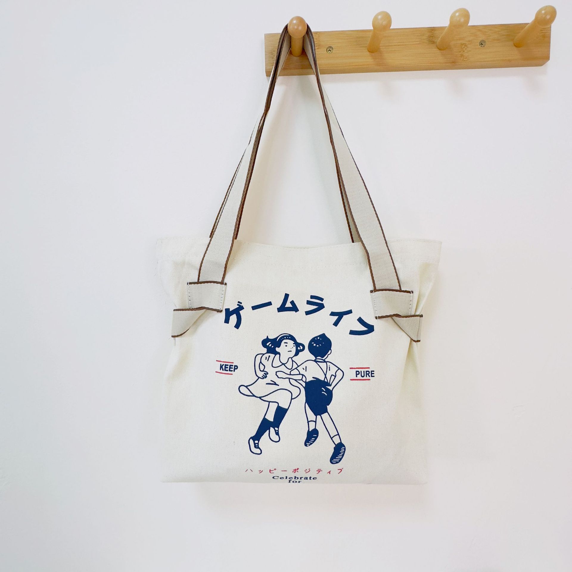 

Холщовая сумка-тоут с принтом, большая вместимость, сумка для повседневных покупок, персонализированная сумка через плечо для девочек