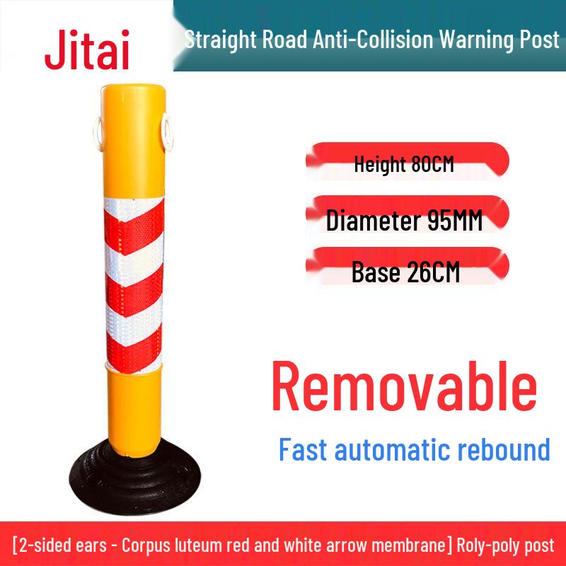 Jitai 75cm Reflektierender Gummi-Verkehrssicherheitspfosten