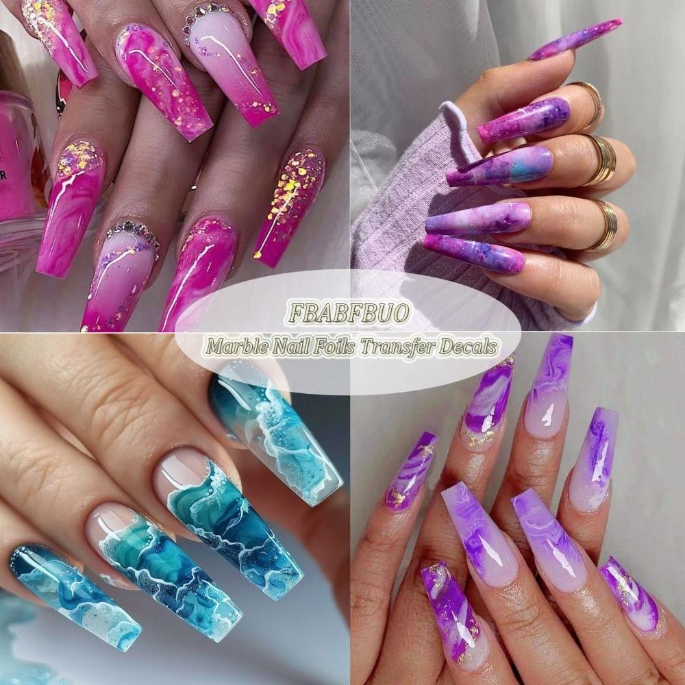 Aurora Snake Nail Art Foils Glossy Nail Decals Hot Nail Art Stickers Nail Decorations