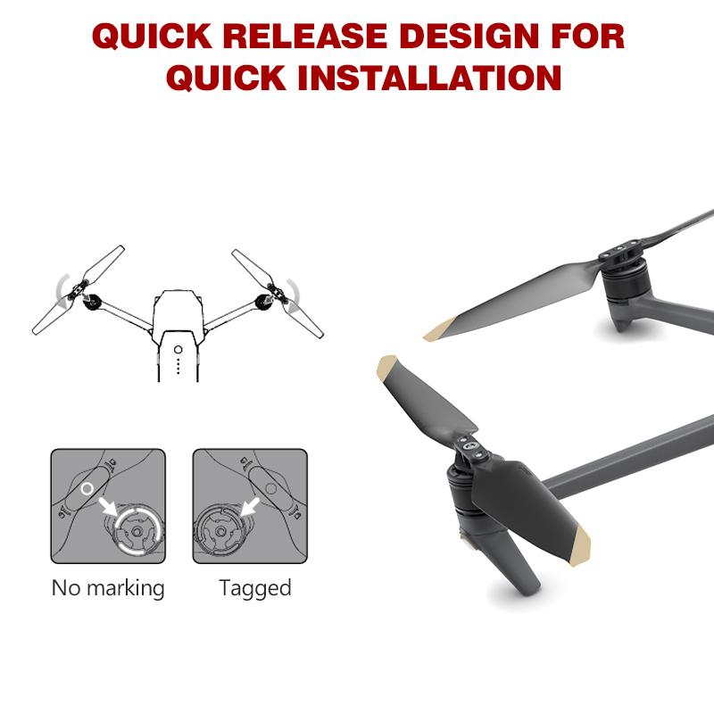 Propeller 8331 for DJI Mavic Pro Quick Release CW CCW Carbon Folding Blade Replacement Props Spare Parts Accessories