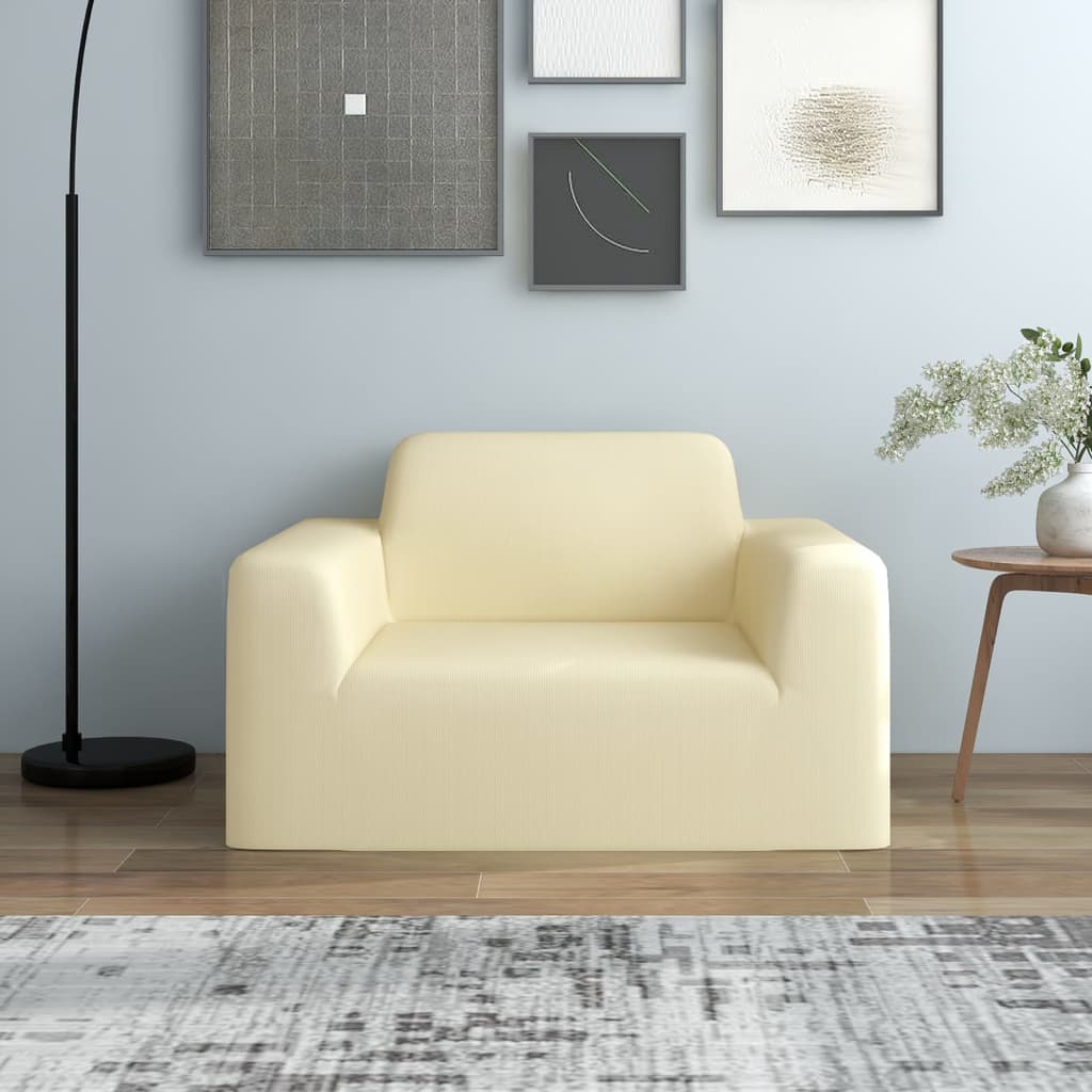 vidaXL Stretch-Sofahusse Creme Polyester-Jersey creme