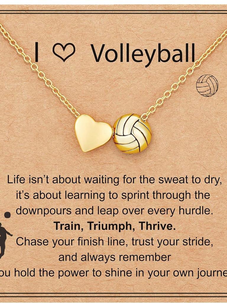 One Piece Softball/soccer/volleyball/basketball/rugby Necklace for Girls and Women, Sports Accessories Jewelry, Perfect Gift for Couples