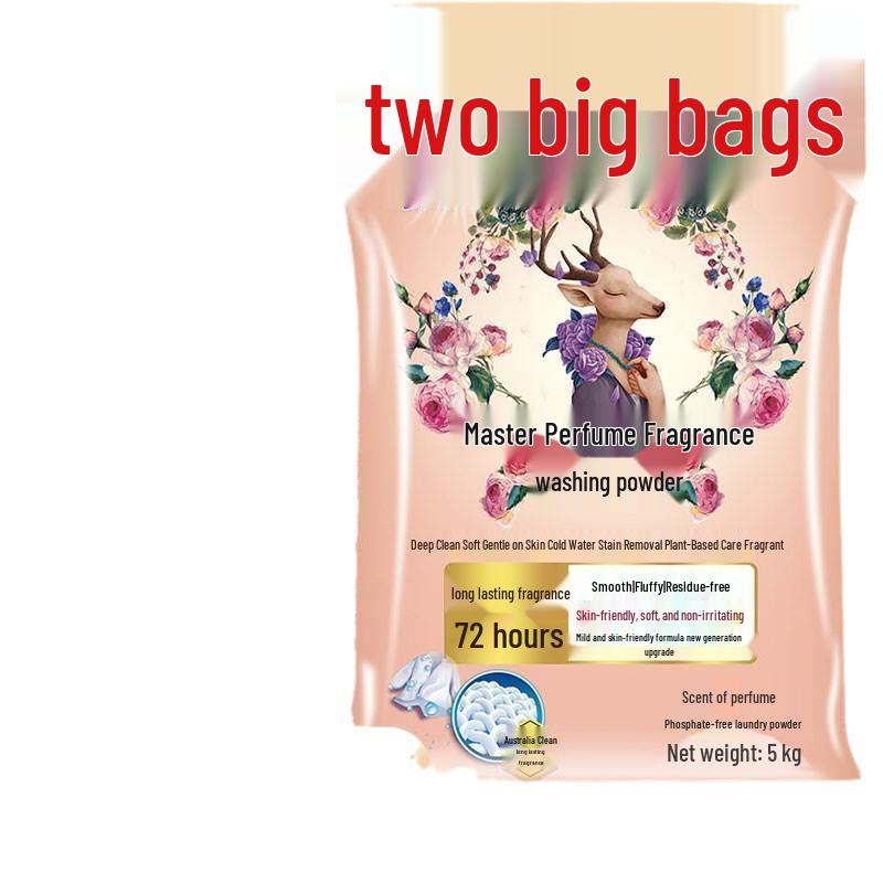 Master Perfume Fragrance Laundry Detergent Value Pack: Stain Removal, Long-Lasting Scent, Oil Removal, Large Household Soap Powder Bucket.