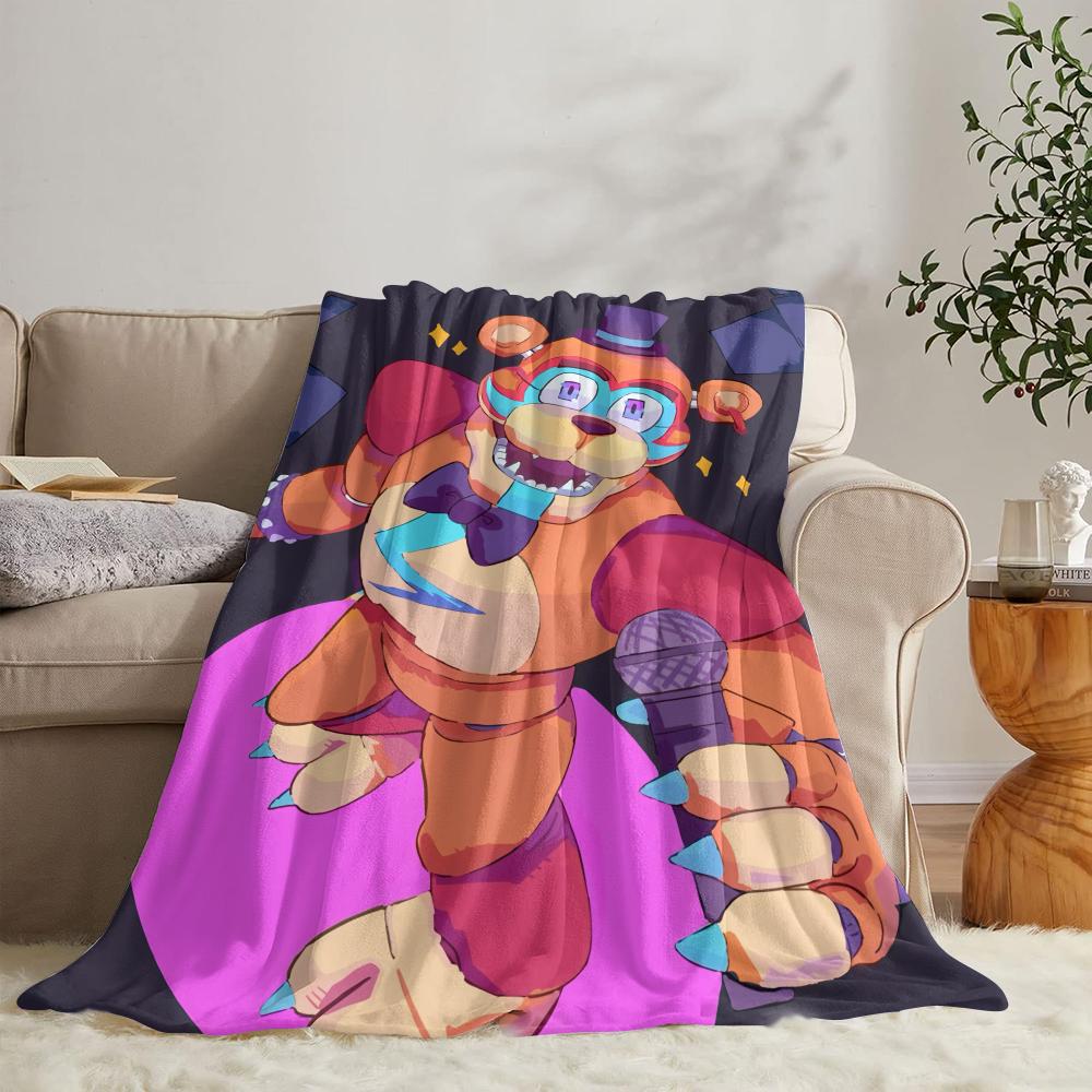 GUOYU Blanket FfNAFS At Freddys Throw Soft Flannel Throw Summer Blanket Lightweight Cozy Nap Blanket for Sofa Bed Travel