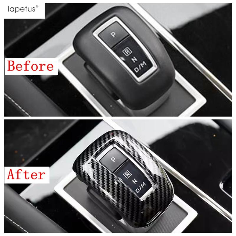 Gear Shift Head Knob Handle Decoration Cover Trim For Mitsubishi Outlander  - 2025 Black / Carbon Fiber Accessories Interior