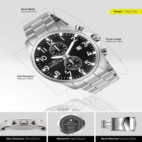 Invicta Specialty Collection 0379 Men's Watch, Officially Imported, Silver