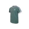 Adidas Originals Trefoil Retro Stripe Bequemes T-Shirt mit Rundhalsausschnitt (Version X) Herren Tops Grün DV1623