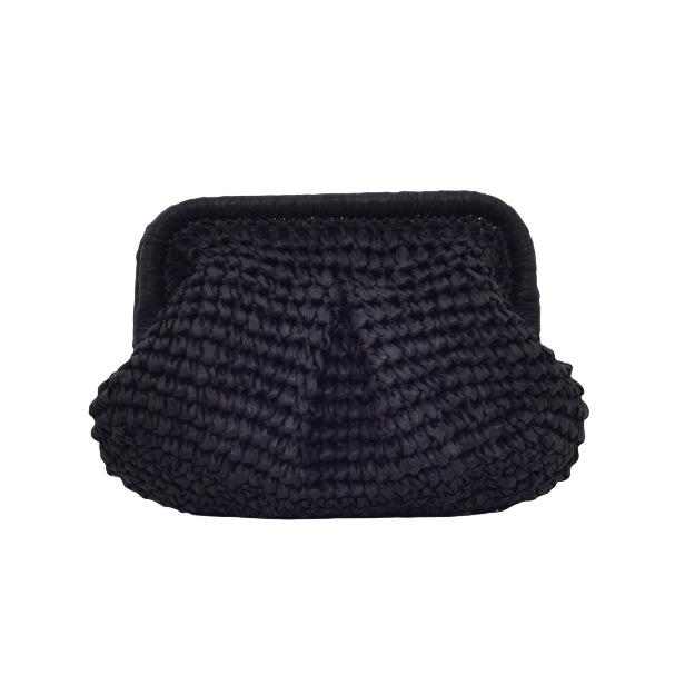 

Клатч Straw Clouds, носимый через плечо - повседневная сумка через плечо для отдыха на пляже и на природе с цепочкой чёрный