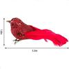 12 PCS Artificial Birds Christmas Tree Birds Red Clip Artificial Foam Feather Hristmas Tree Ornament Door Ornaments