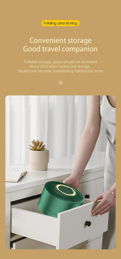 Electric Heater Fan Fast Heating Space Heater Fan Portable Household Electric Heater Home Appliance for Bedroom Heating