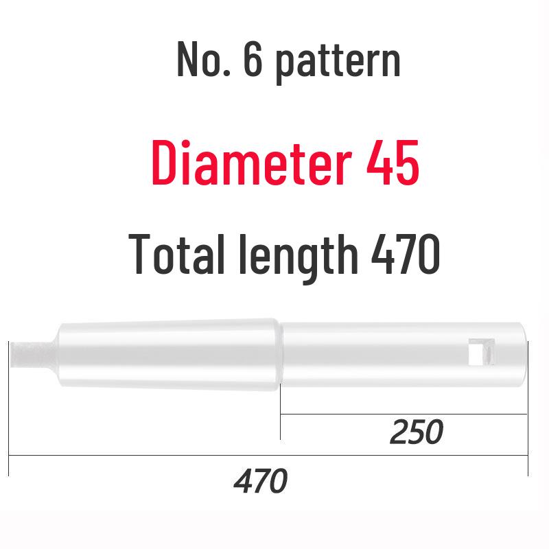 Morse Taper No. 6 Boring Bar, Diameter 30-80, Total Length Options 420-720
