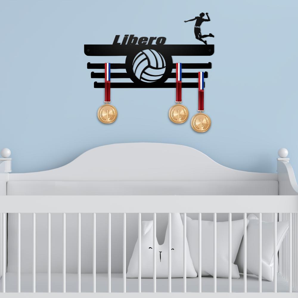 Metal Soccer Medal Holder Wall Mount Sports Award Display Rack Football Player Gift Home Decor