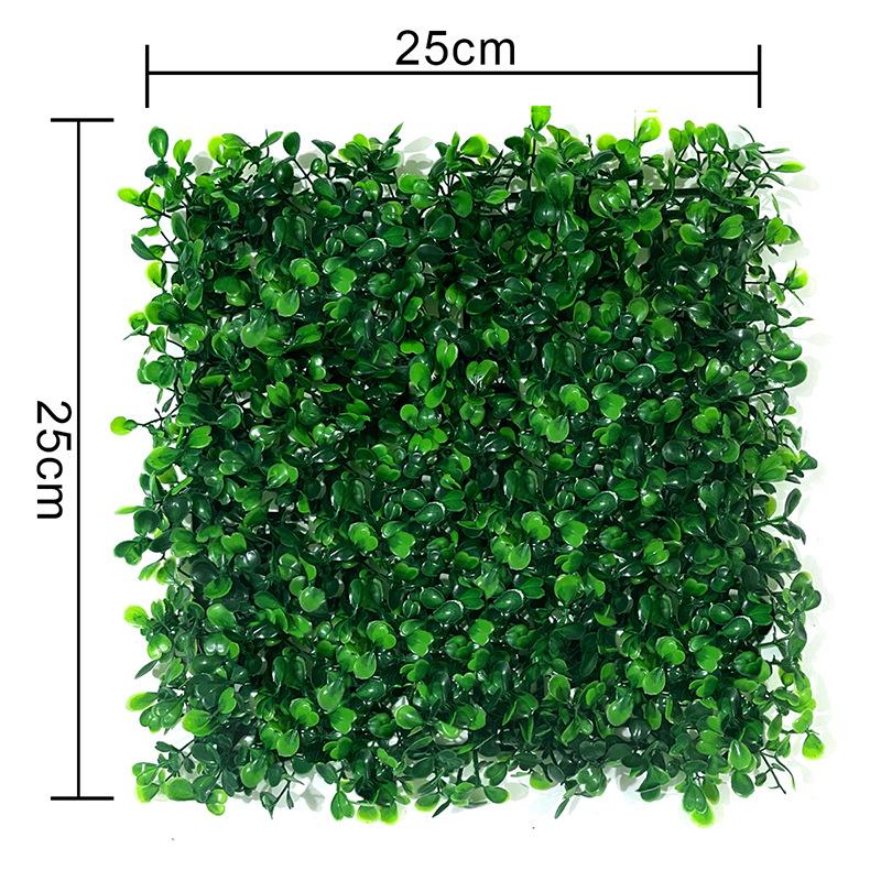 25*25cm Simulated Milan Grass Plant Wall Green Grass Background Wall Decoration Plastic Fake Lawn