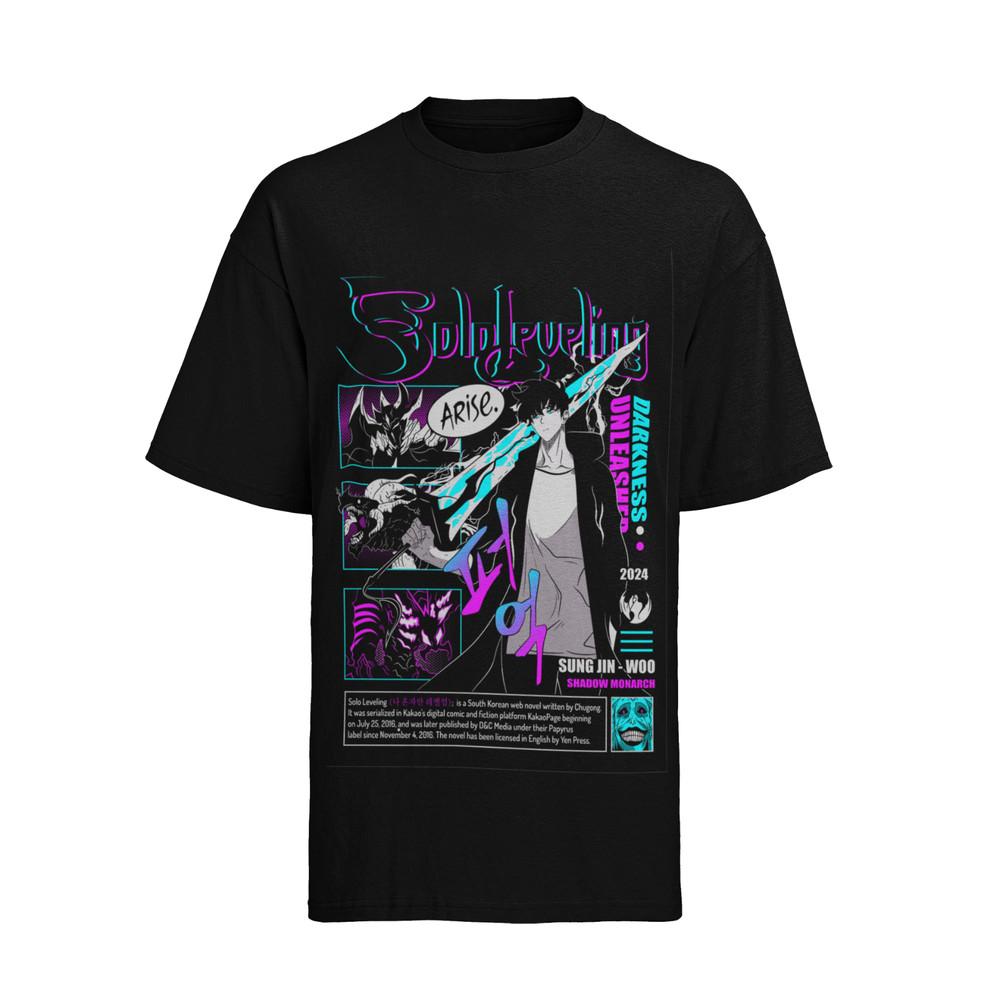 

Solo Leveling Sung Jin Woo Anime Monarch Demon Womens Oversized Shirt 100% Cotton M