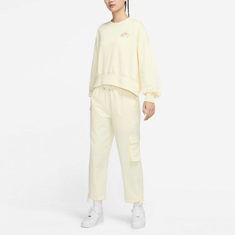 Nike Loose Fit Crew Neck Sweatshirt Women Tops Coconut-Milk DR7837-113