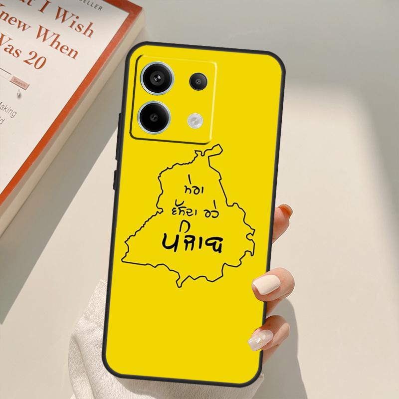 Punjab Map Outline Funda For Xiaomi Redmi Note 14 13 10 11 12 15 Pro Plus Case For Redmi 15 14C 12C 10C 13C 15C