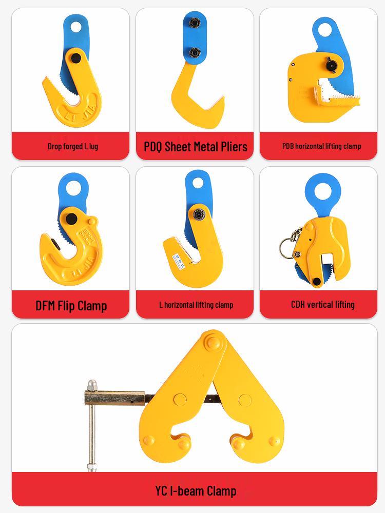1-3 Ton Steel Plate Lifting Clamp for Horizontal & Vertical Use