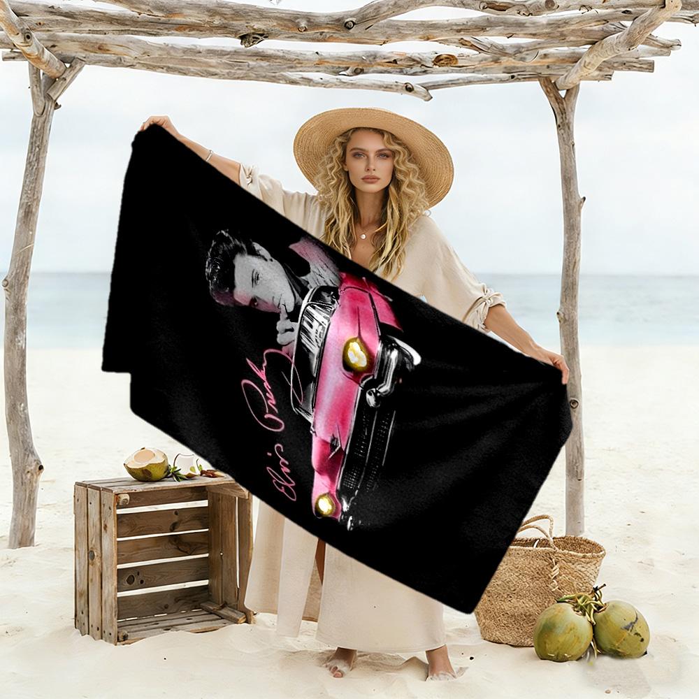 Elvis Presley Beach Towel Super Soft Microfiber Quickdry Fabric Comfortable Lightweight
