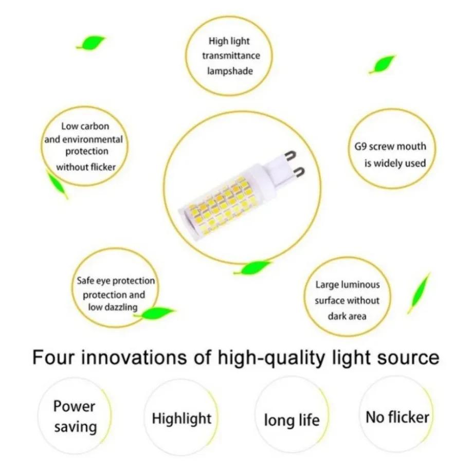 G9 Led Bulb 3W 5W 7W AC 220V G9 Led Lamp SMD2835 G9 LED Corn Light Repla 30W 40W 50W 70W 80W Halogen Light Home Lighting