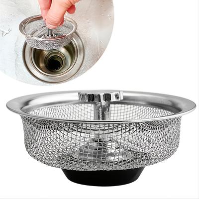 1 filtro de fregadero con tapón, mejora el fregadero de cocina con un filtro de agua de acero inoxidable