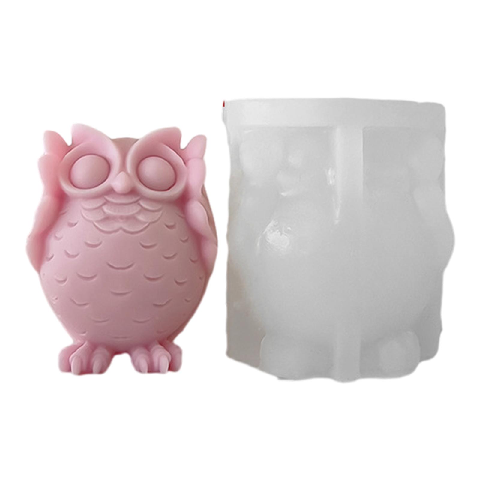 

3D Owl Candle Mold Silicone Mold for Candle Making DIY Handmade Resin Molds for Plaster Wax Mould Soap Making Cake Molds 1