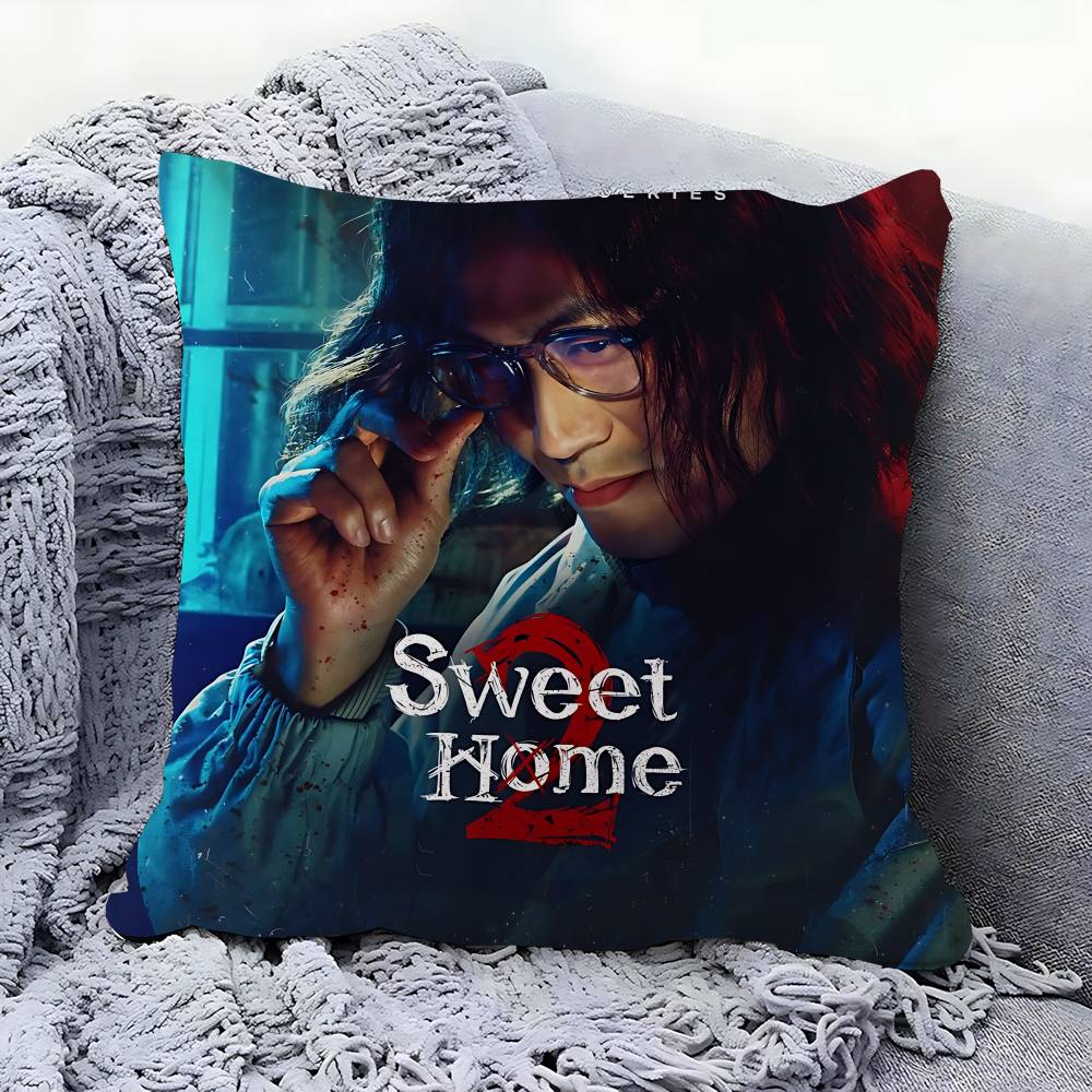 

Movie S-Sweet Home Cushion Cover Pillowcase Upholstery Sofa Throw Pillow Home Decor Pillowcas 16x16Inch