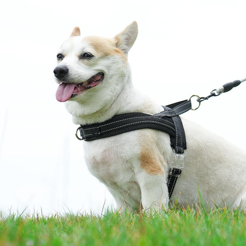 New Dog Chest Strap Saddle Pet Chest Strap Breathable Reflective Dog Shoulder Strap Pet Traction Rope