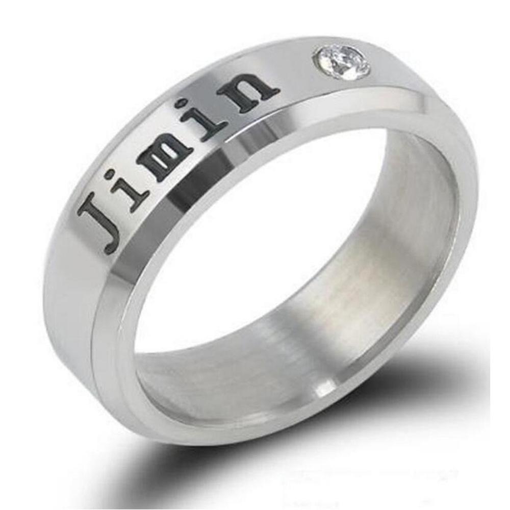 Korean Style BTS Engraved Stainless Steel Dual-Use Ring Necklace for Women