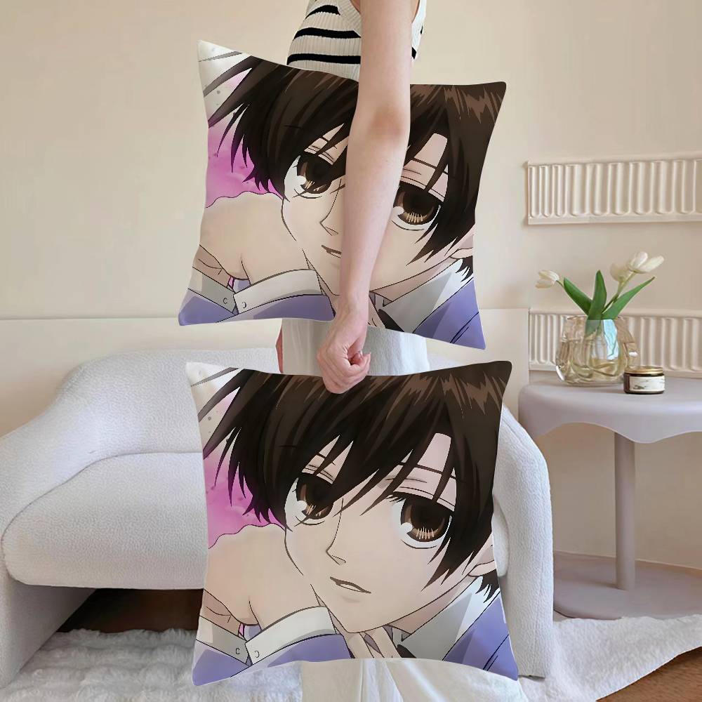 H-Haruhi Fujioka Pillow Case Anti-dustmite Pillowcase Invisible zipper silky Sofa cushion cover