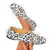 New leopard print flat-soled single shoes for women's spring and autumn new casual soft-soled shallow-mouth square head single shoes