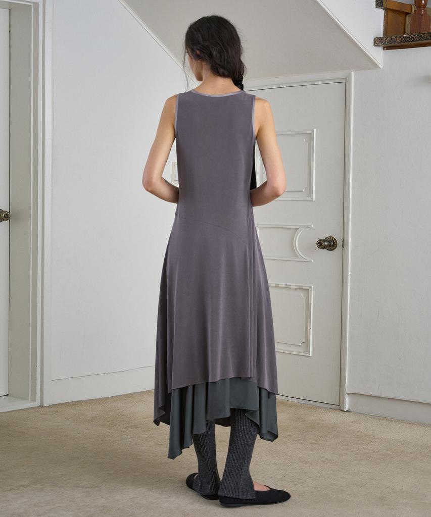 Simeteuligpeosenteu Unbalance Hool Dress / Charcoal