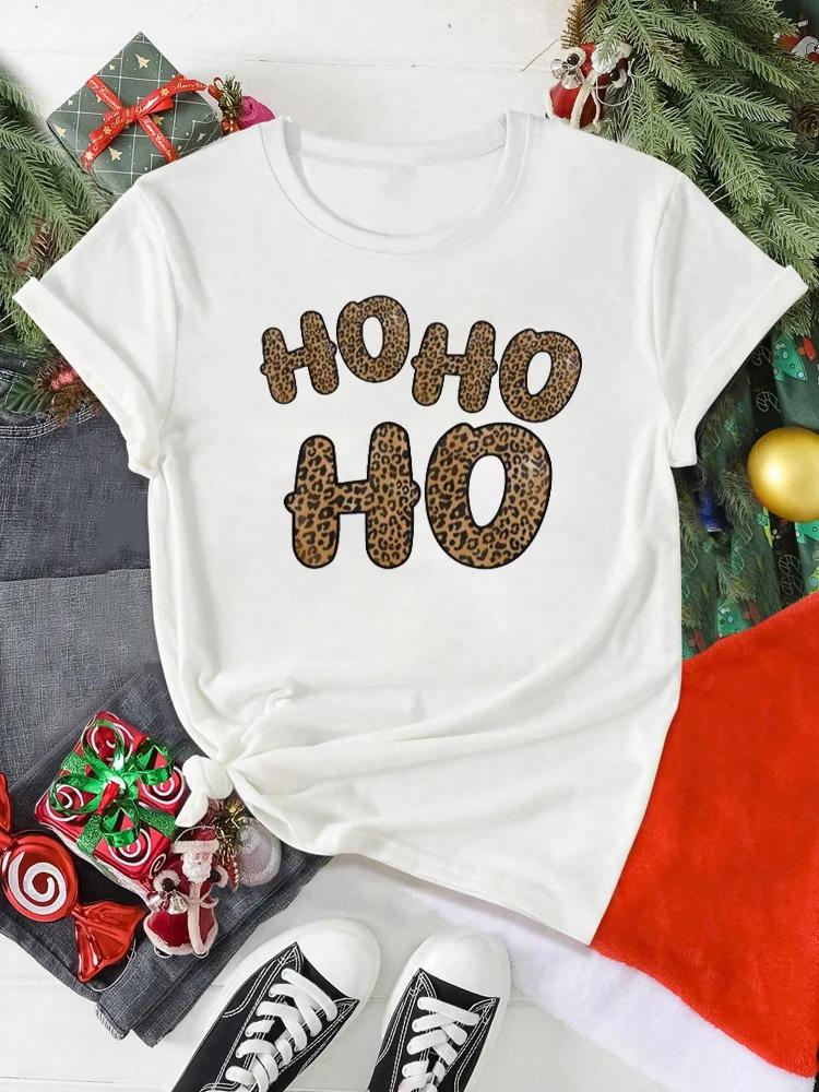 Tricou de Crăciun pentru femei cu imprimeu Moș Crăciun, Cadouri de Crăciun, Top de desene animate, Tricou, Modă Harajuku, Tricou de Anul Nou