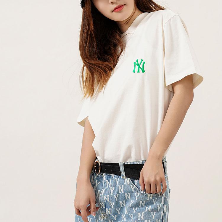 MLB Drop Shoulder Sleeve T Shirt Unisex White 3ATSEC323-50CRS