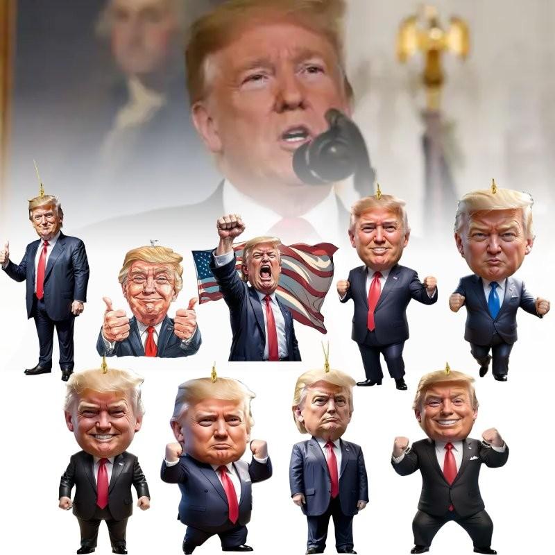Christmas Donald Trump Ornament Holiday Tree Decoration Key Chain Pendant Car