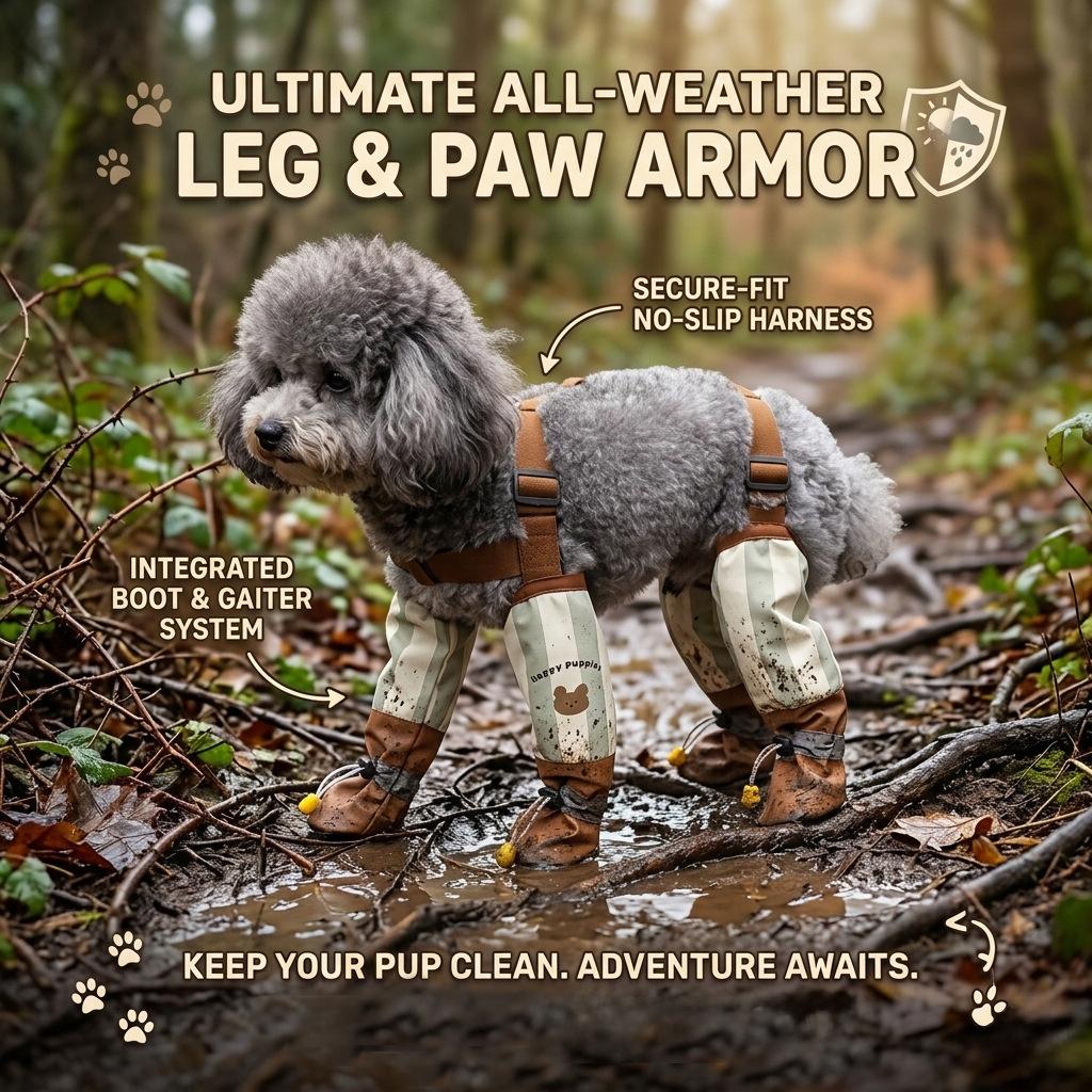 Spring and summer dog travel dust pants foot shoes waterproof and anti-dirty slippery small dog walking dog pet dog happy clothes