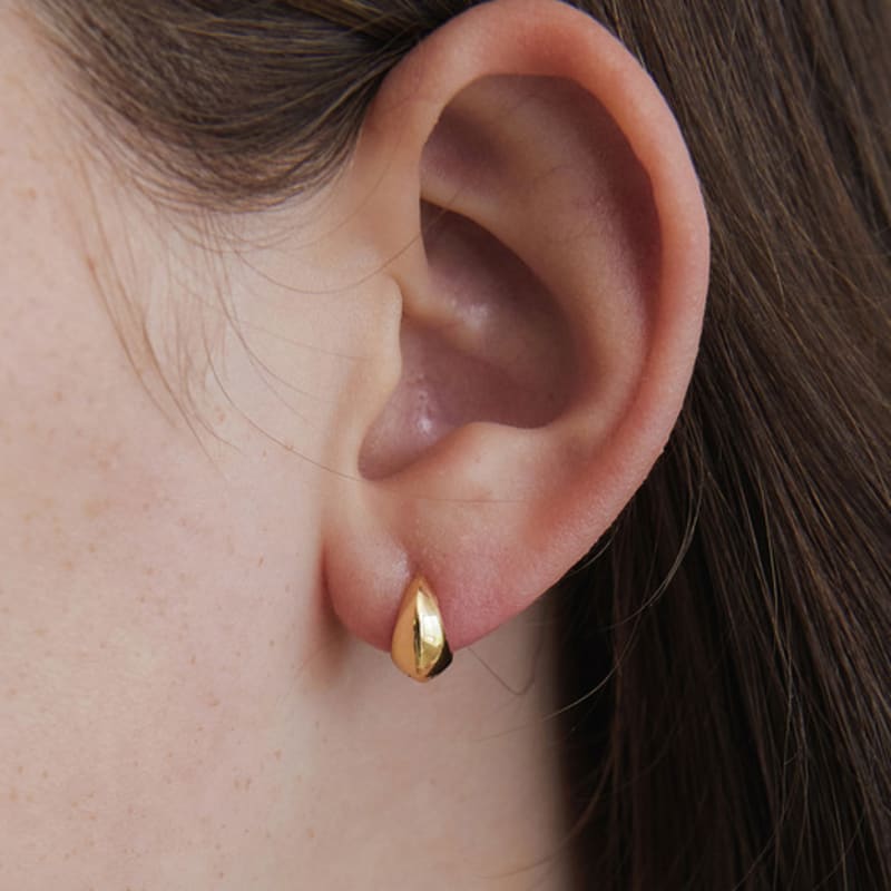 TATIANA (925 Silver) Simply Edge Hoop Earrings EC3119