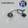 8025 Green Red Bule White Four Color 4pin LED PC Computer Case Brushless Cooling Fan 80x80x25 DC 12V 3pin and 4Pin Cooler L