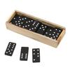 28 Pcs Black Dominoes Wooden Box With Black Dominoes Wooden Board Game Teaching Aids Party Game Children'S Day Gift